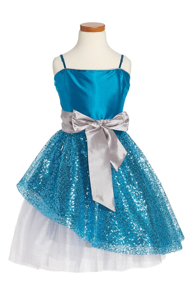 Un Deux Trois 'Peekaboo' Sequin Party Dress, Main, color, 