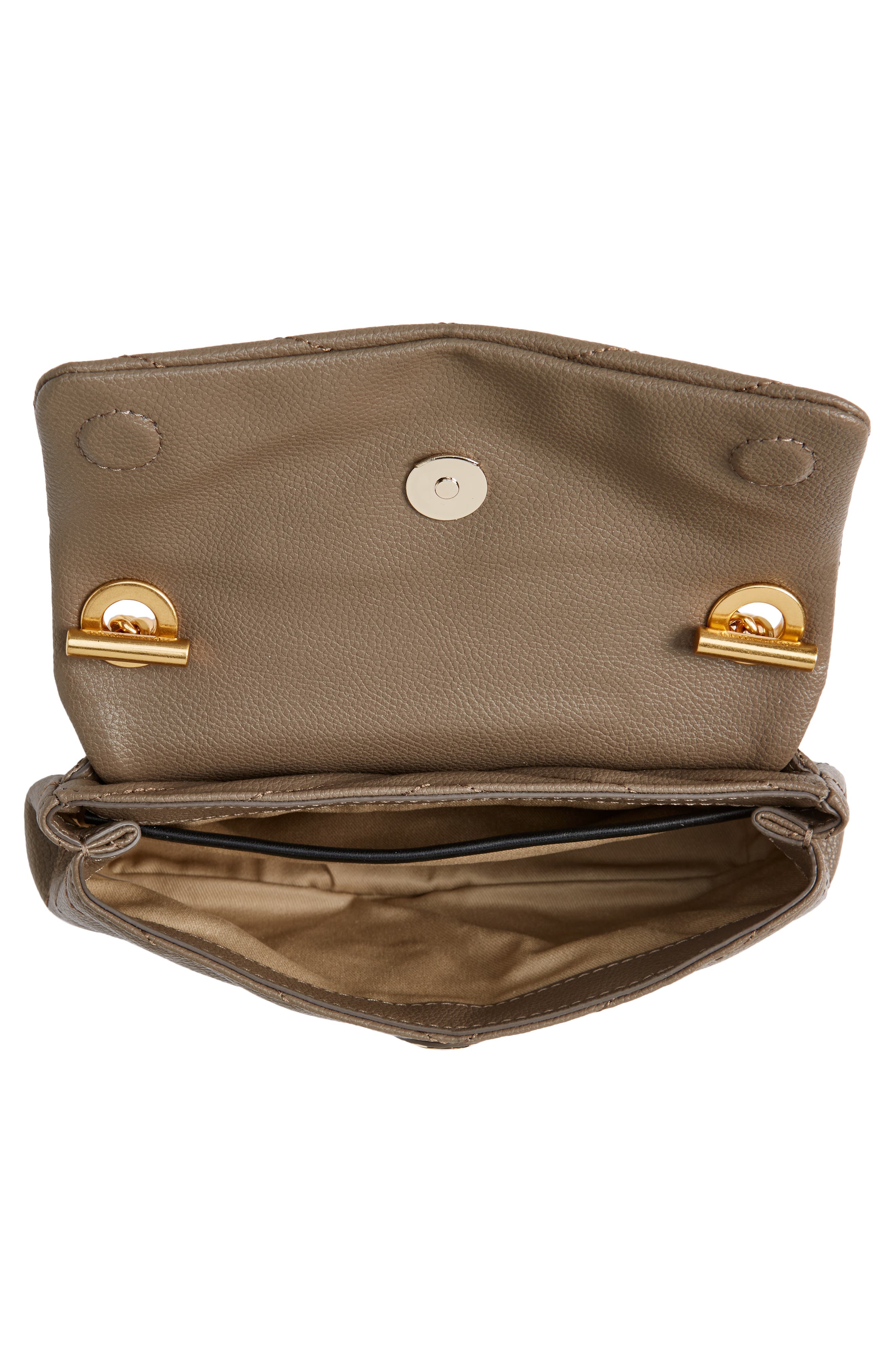 Edie Quilted Leather Crossbody Bag, Alternate, color, DEEP TAUPE