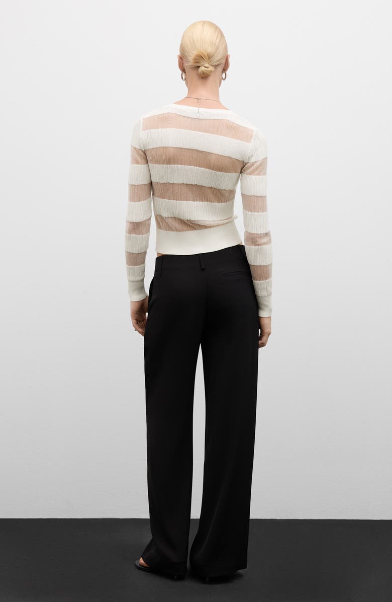 MANGO Sheer Stripe Cardigan, Alternate, color, 