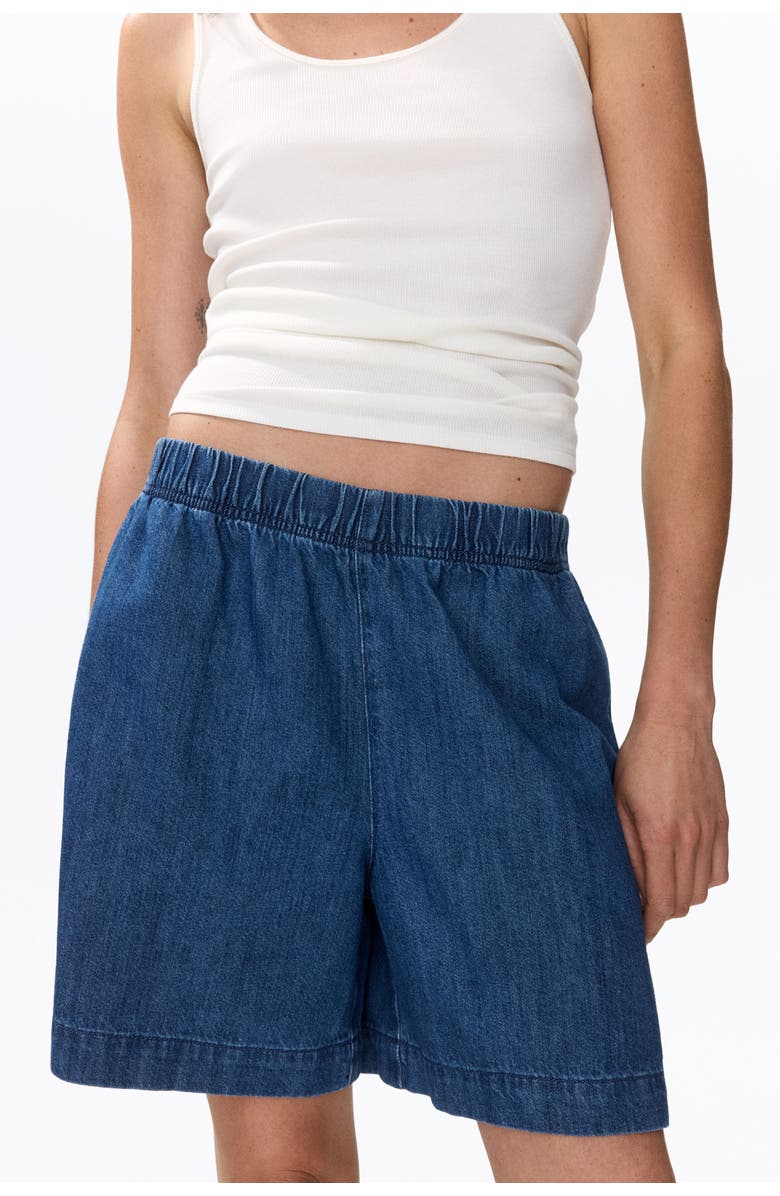 H&M Denim Pull-on Shorts, Alternate, color, Denim Blue