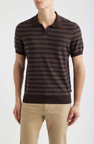 BOSS H-Narciso Stripe Johnny Collar Polo