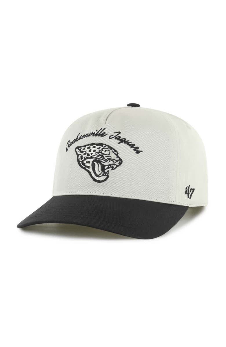'47 Men's '47 Cream/Black Jacksonville Jaguars Safe Bet Stable Hitch Adjustable Hat, Main, color,