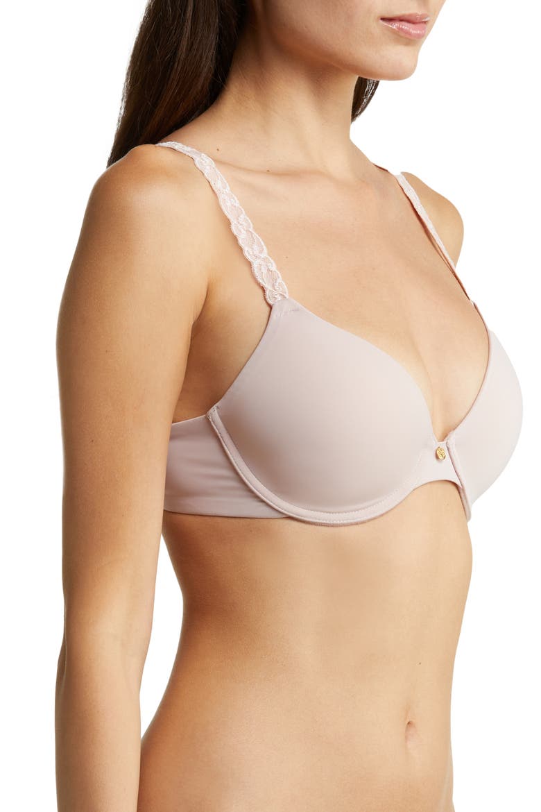 Pure Luxe Underwire T-Shirt Bra, Alternate, color, ROSE/ PEARL