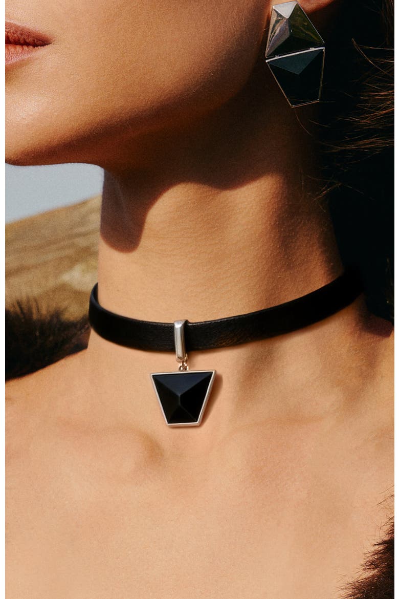 Echo Pendant, Alternate, color, Black & Silver