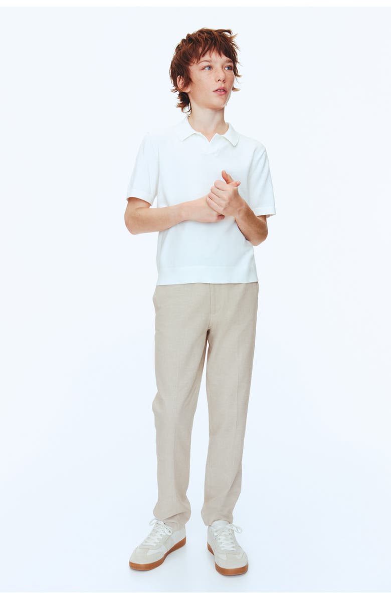 H&M Tailored Trousers, Alternate, color, Light Beige