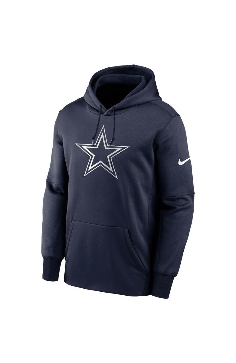 Nike Men's Nike Navy Dallas Cowboys Fan Gear Primary Logo Therma Performance Pullover Hoodie, Alternate, color, 