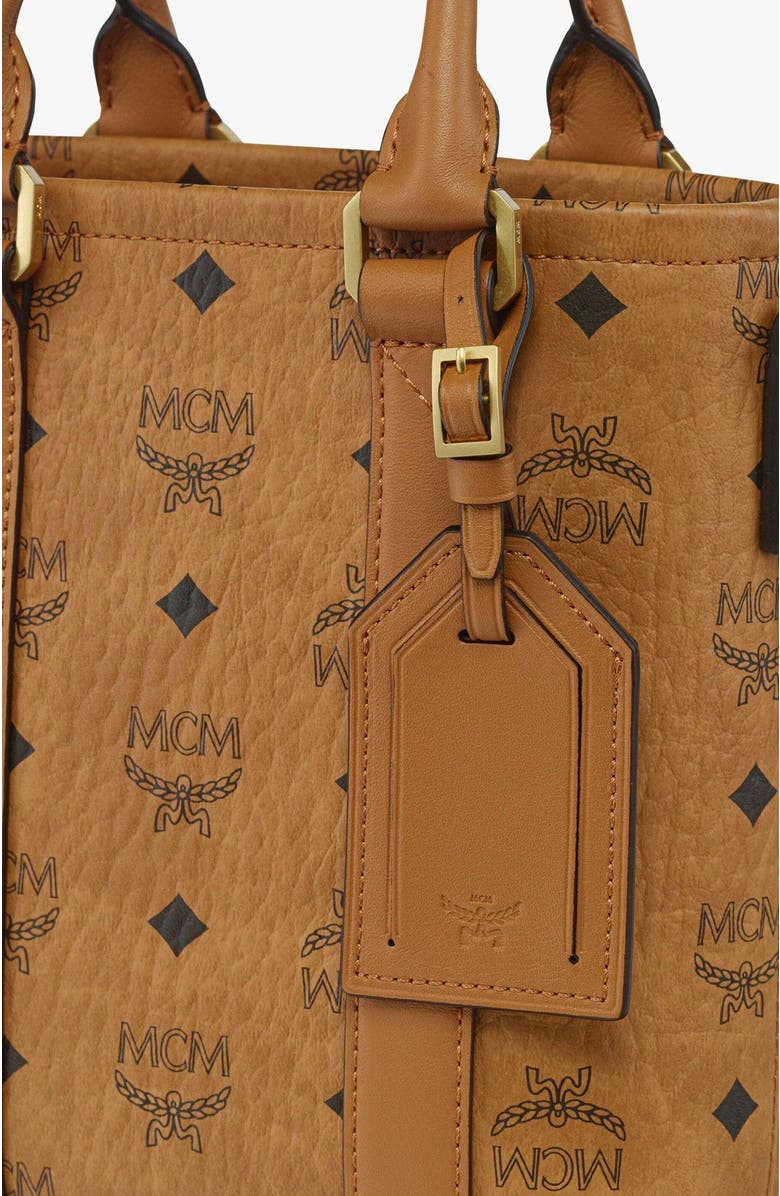 MCM Aren N/S Tote in Visetos, Alternate, color,