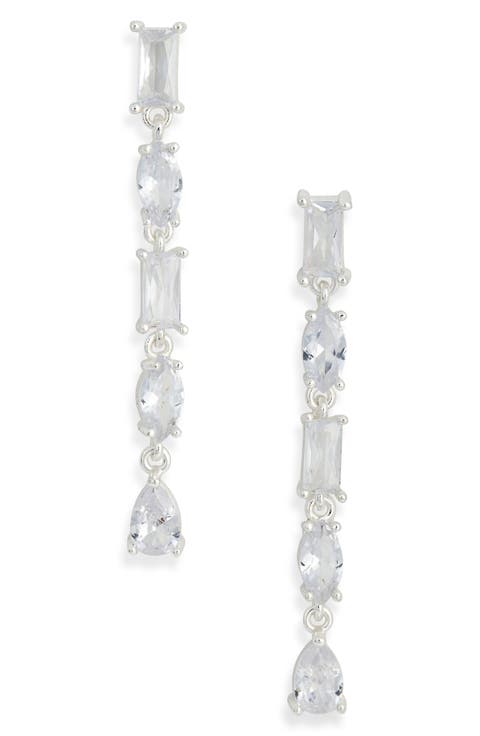 Cubic Zirconia Linear Earrings