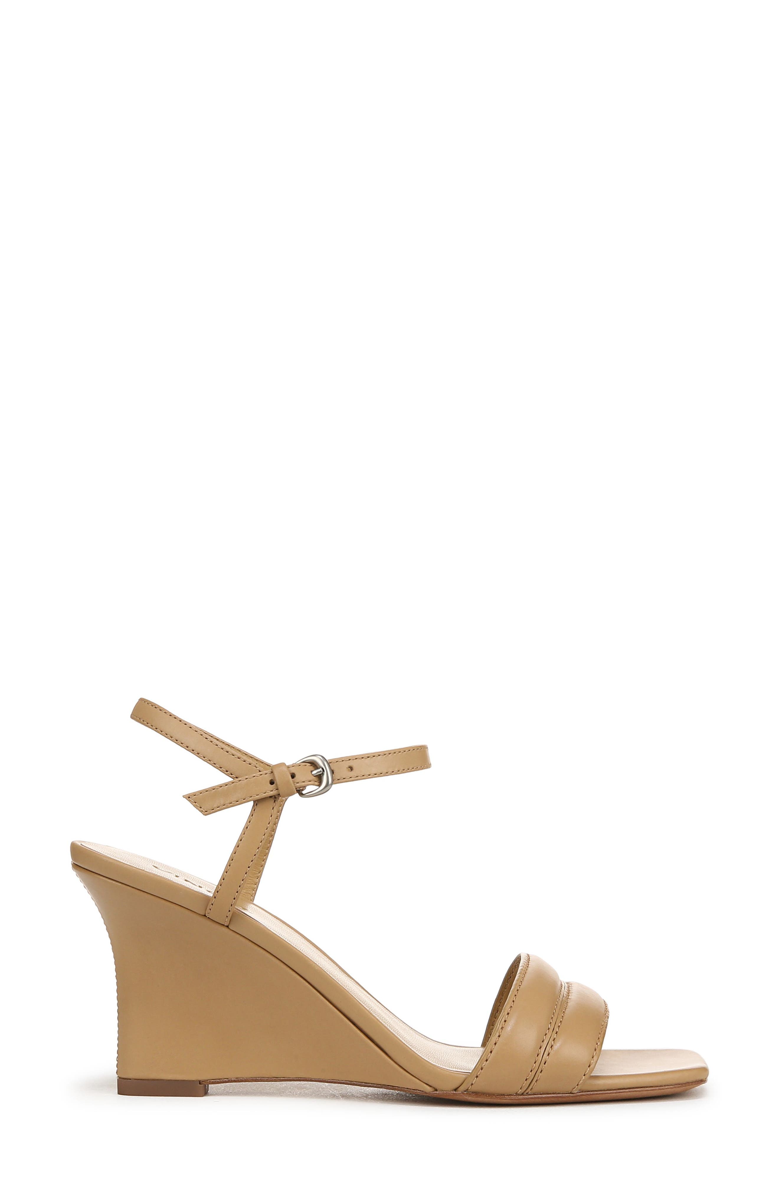 Vince Prema Ankle Strap Wedge Sandal, Alternate, color, Light Sable