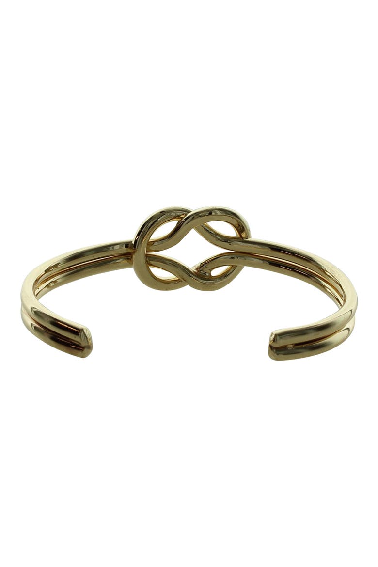 Love Knot Cuff Bracelet, Alternate, color, GOLD