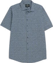 Rodd & Gunn Yate's Point Original Fit Tile Print Short Sleeve Cotton Button-Up Shirt