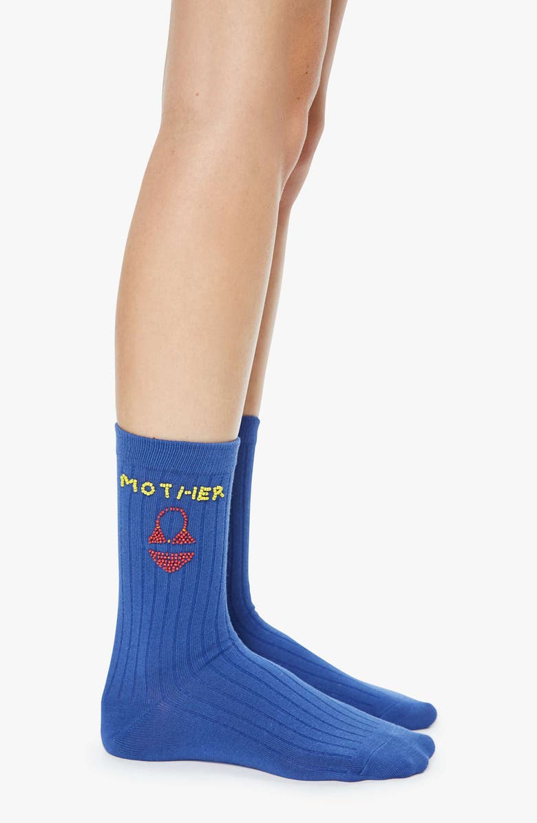 MOTHER The Half Step Crew Socks, Main, color, Bikini