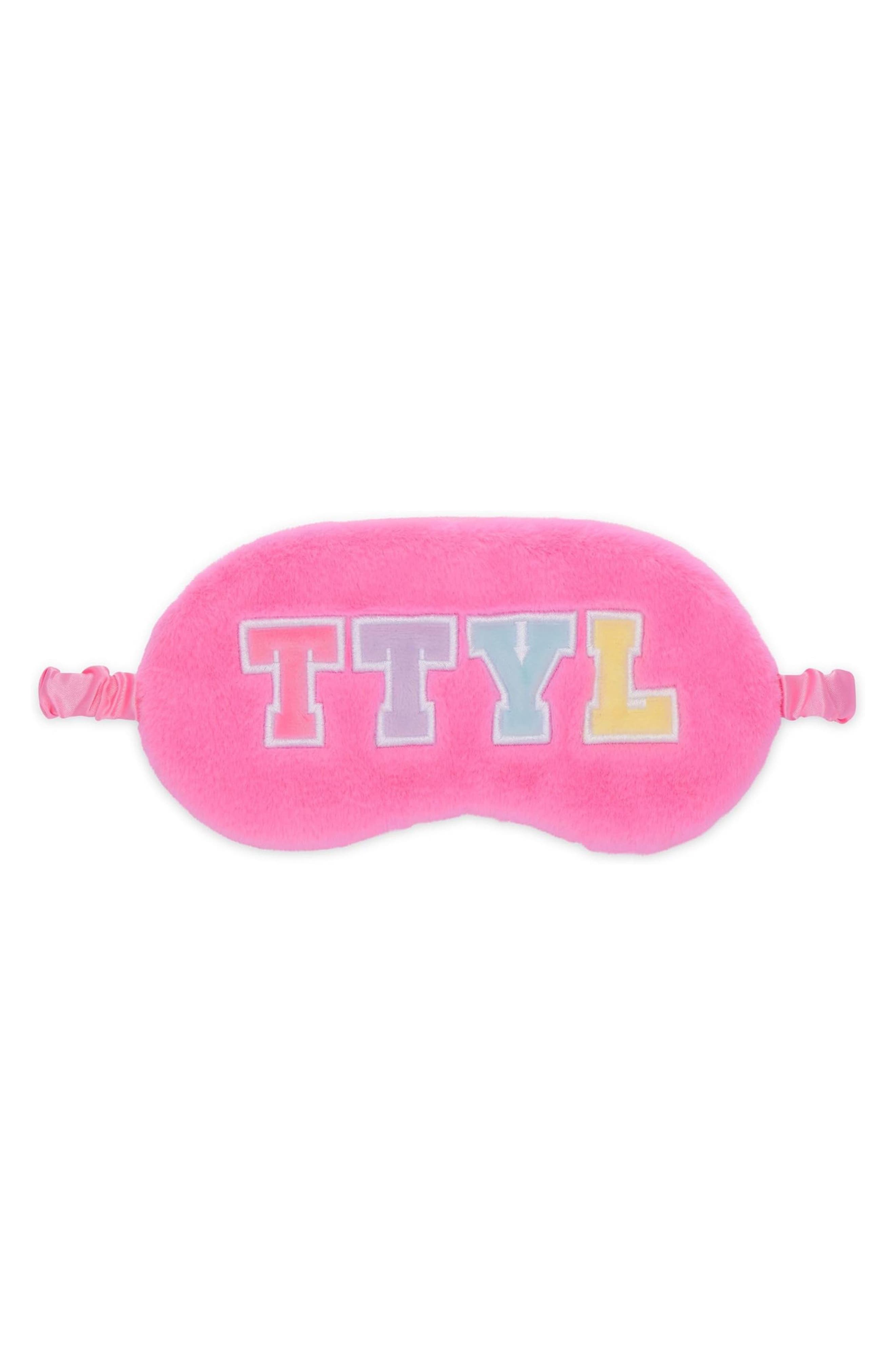 Iscream Kids' TTYL Faux Fur Eye Mask in Pink 