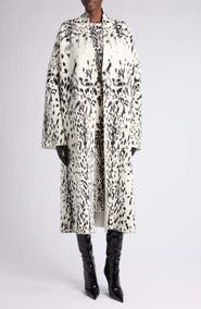 TOM FORD Lynx Jacquard Velvet Oversize Sculptural Coat