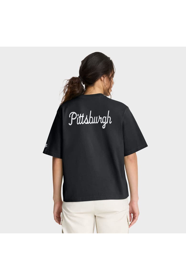 Women's Nike Black Pittsburgh Steelers Rewind Pocket Boxy T-Shirt, Alternate, color, Black