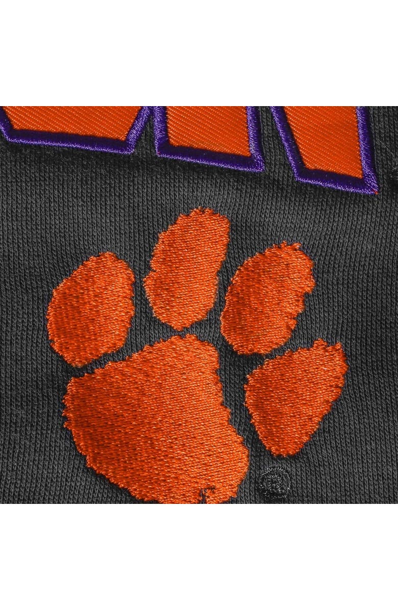 STADIUM ATHLETIC Youth Charcoal Clemson Tigers Applique Arch & Logo Full-Zip Hoodie, Alternate, color, 