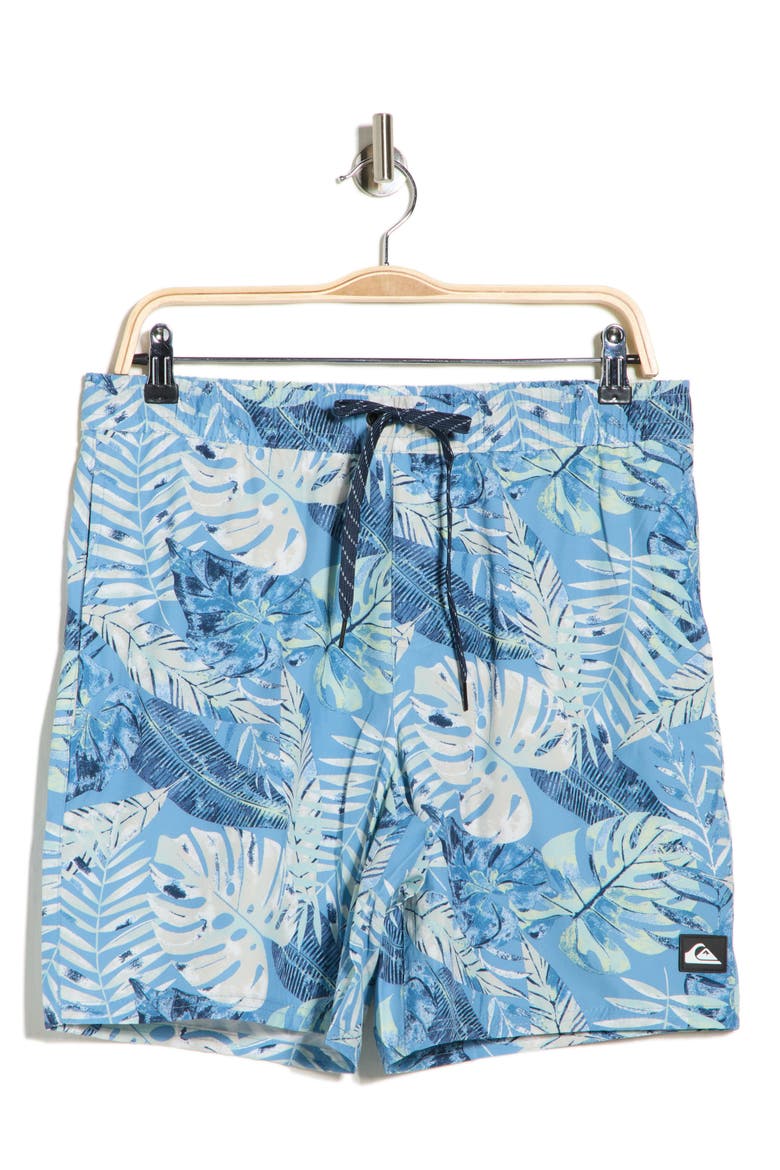 Tropic Volley Swim Shorts, Alternate, color, BLUE SHADOW
