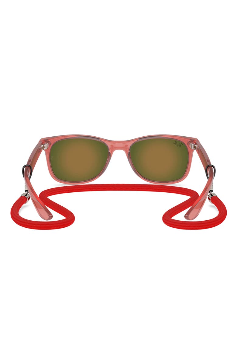 Ray-Ban Kids' Junior Wayfarer 47mm Gradient Square Sunglasses, Alternate, color, Opal Red