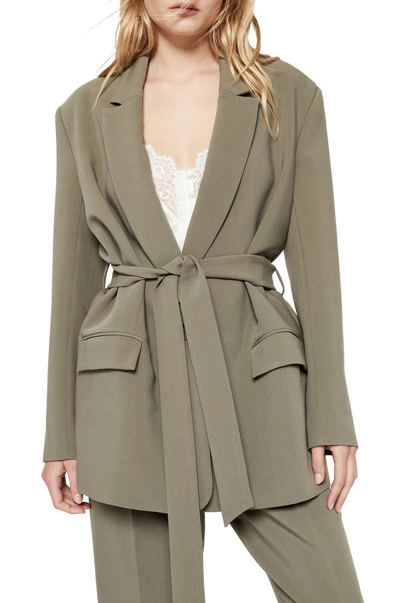 Bardot Belted Blazer, Alternate, color, 