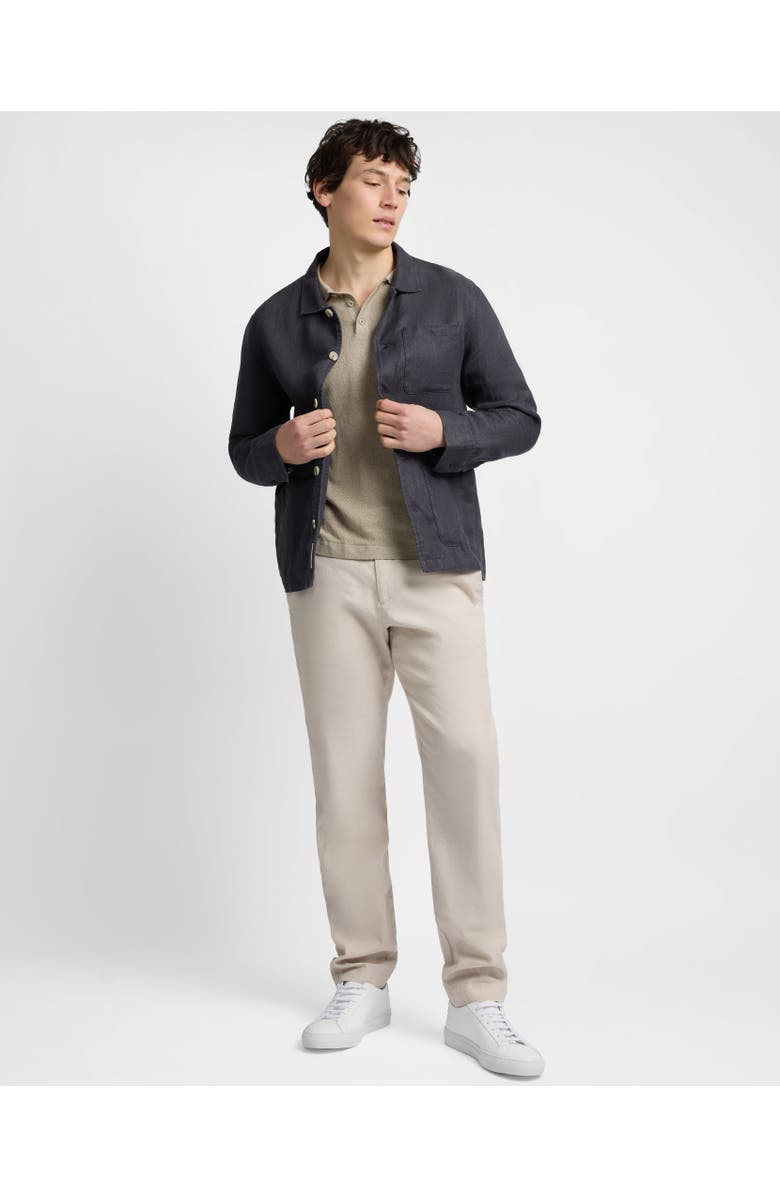 Onia Linen Herringbone Overshirt, Alternate, color, Carbon