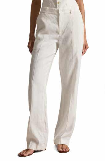 Straight Leg Linen Pants