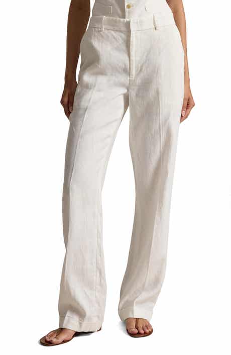 Straight Leg Linen Pants