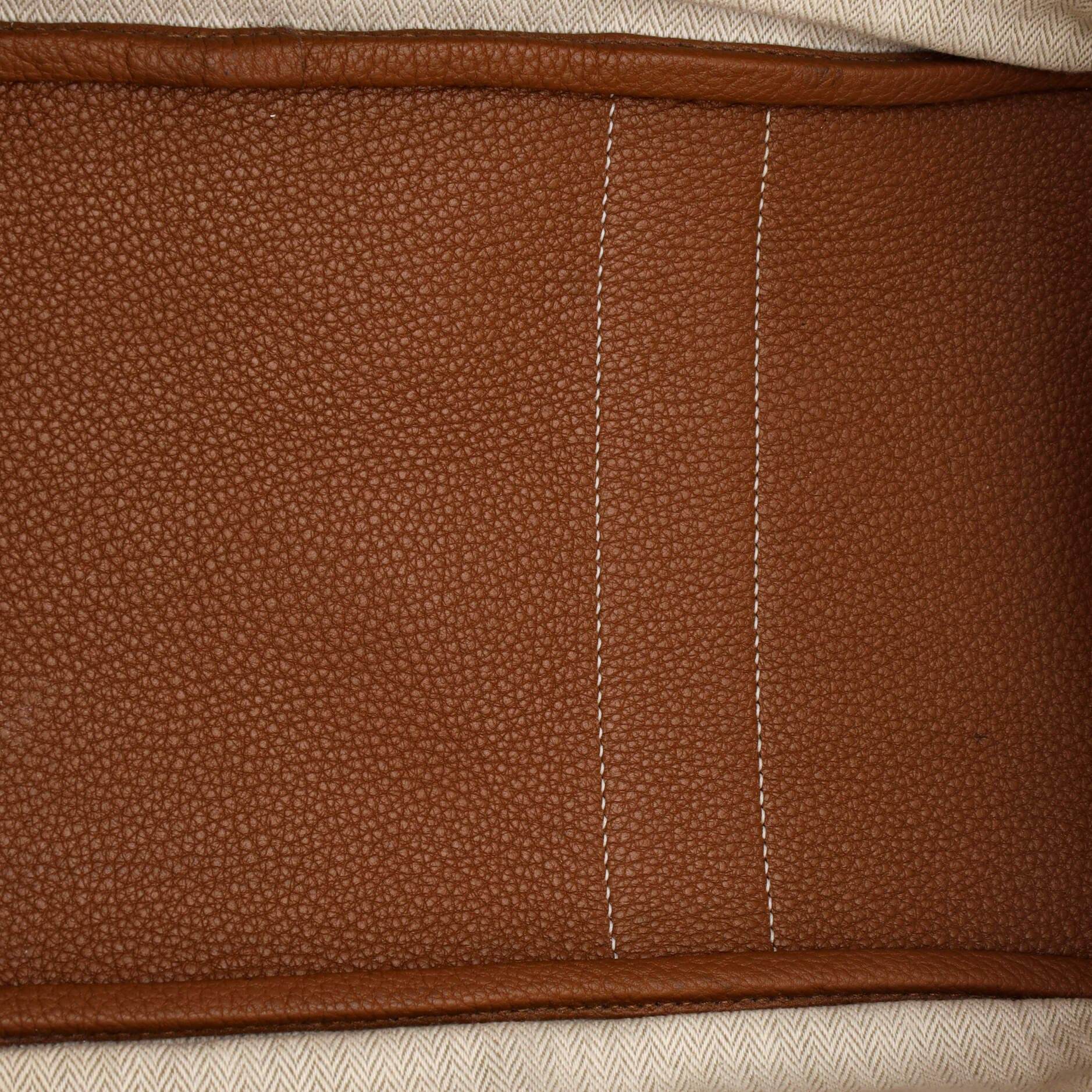 Pre-Owned Hermes Garden Party Tote Leather 36, Alternate, color, Gold