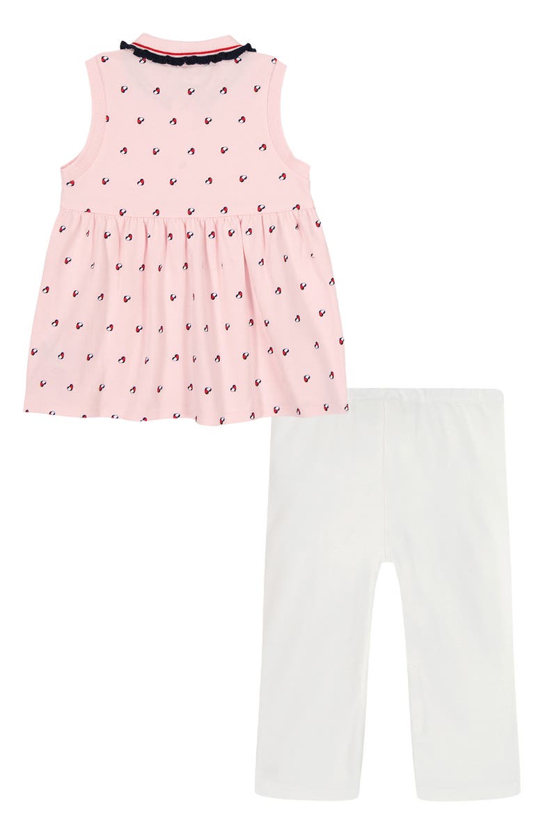 Tommy Hilfiger Johnny Collar Tunic & Leggings Set, Alternate, color, Dark Pink