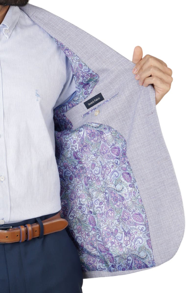 TailorByrd Modern Fit Mini Shadow Plaid Sport Coat, Alternate, color, Amethyst