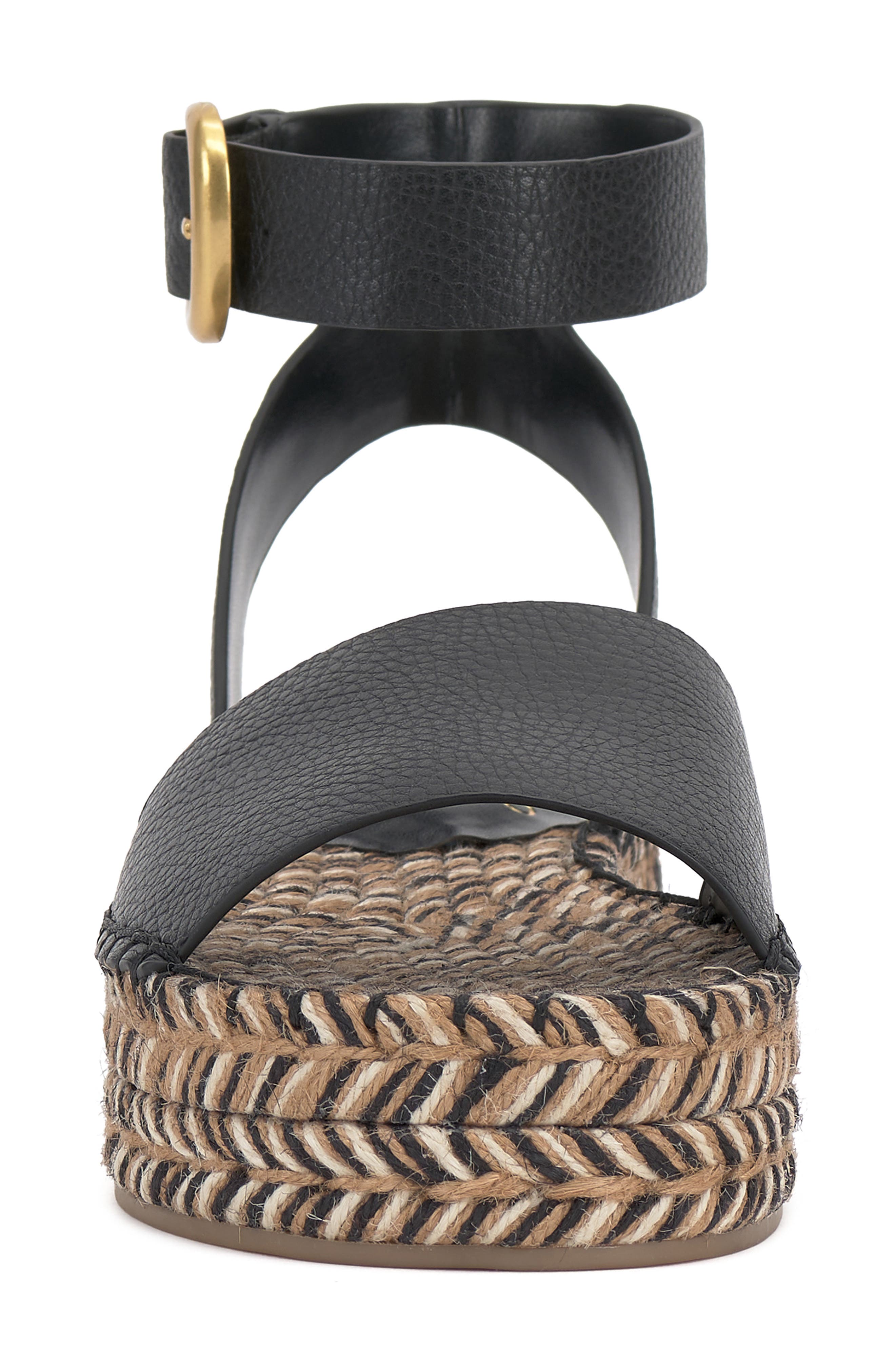Vince Camuto Darna Ankle Strap Platform Sandal, Alternate, color, Black