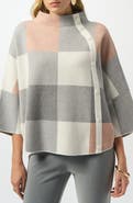 Joseph Ribkoff Plaid Stand Collar Sweater