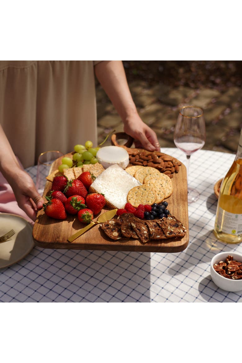 Large Acacia Loop Serve Board, Alternate, color, Wood
