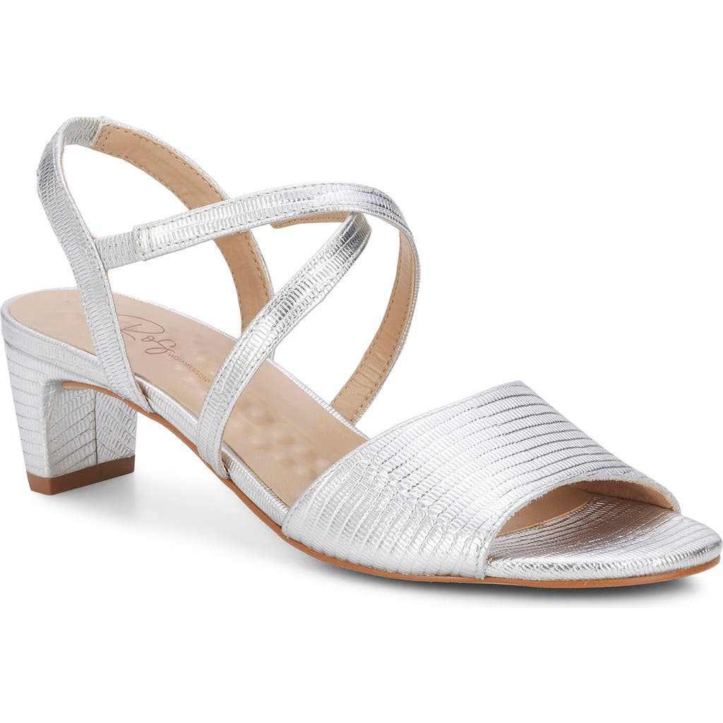 Ros Hommerson Liza Slingback Sandal In Silver