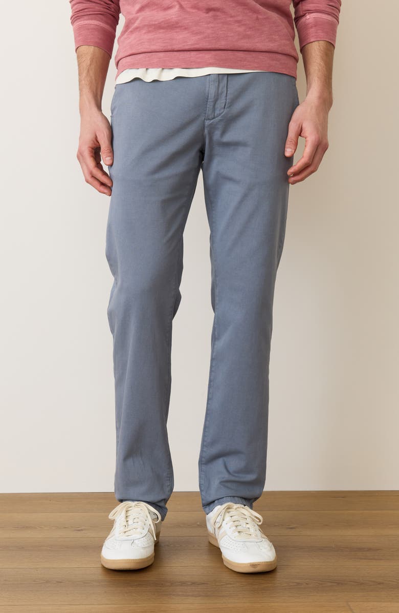 Marine Layer Saturday Slim Straight Leg Twill Chinos, Alternate, color, China Blue