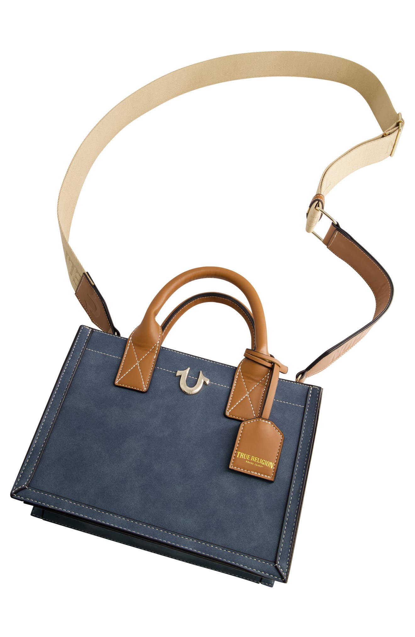 Modern Edge Suede Tote, Alternate, color, BLUE