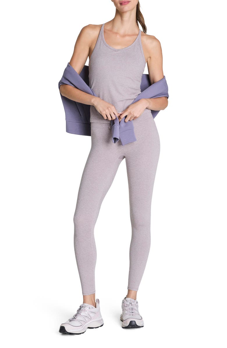 SPANX<sup>®</sup> SoftStretch Rib Shelf Bra Performance Tank, Alternate, color, Coastal Fog