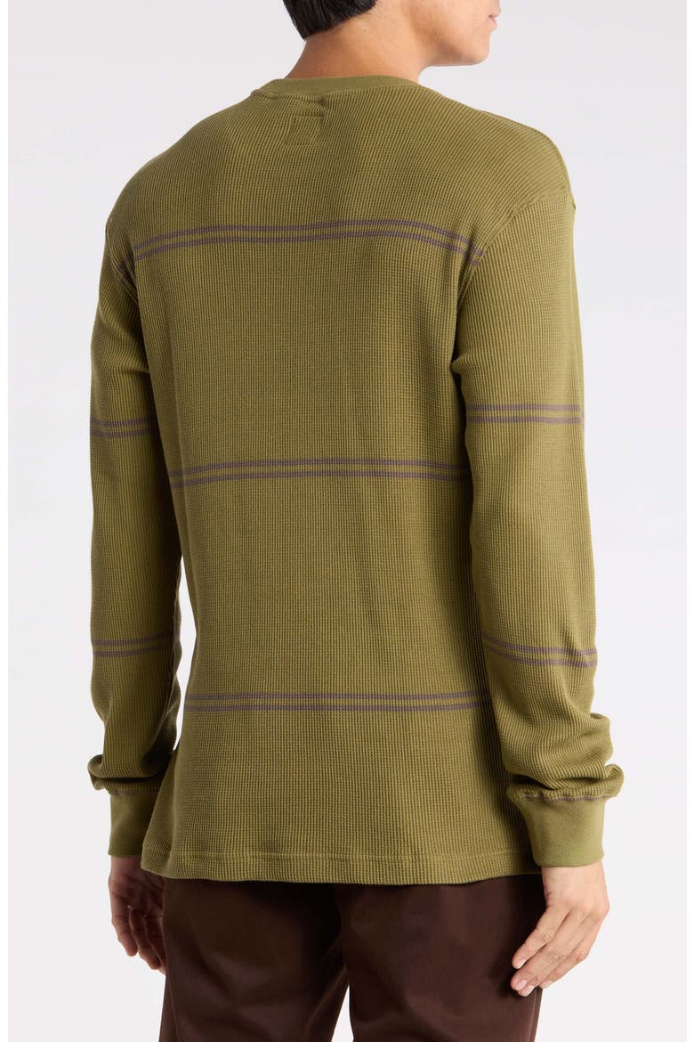 Day Shift Stripe Long Sleeve Thermal T-Shirt, Alternate, color, OLIVE