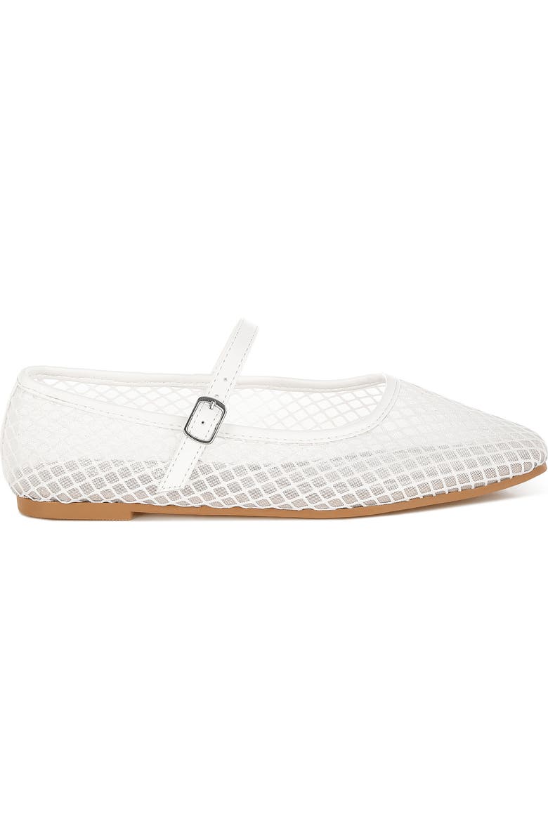 LONDON RAG Averona Mary Jane Flat, Alternate, color, White