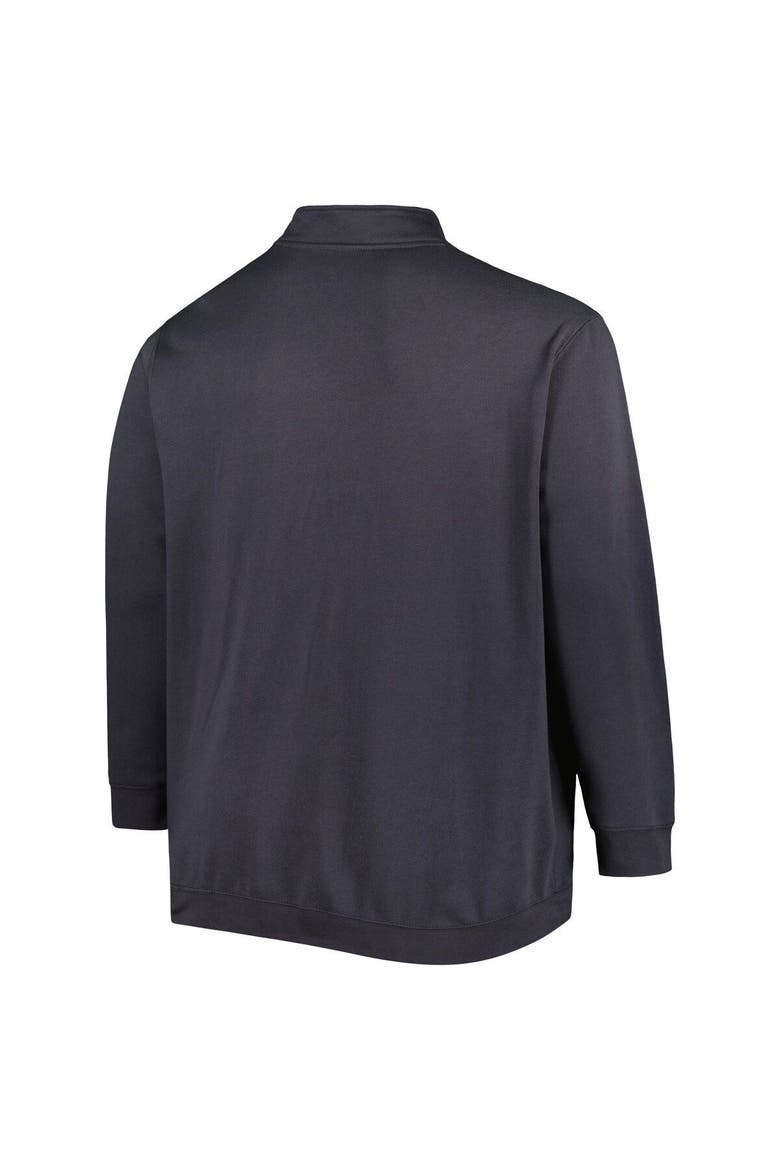 Men's Colosseum Charcoal Michigan Wolverines Big & Tall Tortugas Logo Quarter-Zip Sweatshirt, Alternate, color, Charcoal