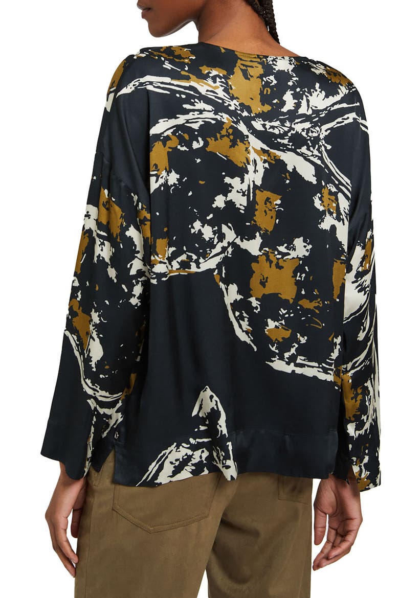 Viscose Fluid Blouse, Alternate, color, Black