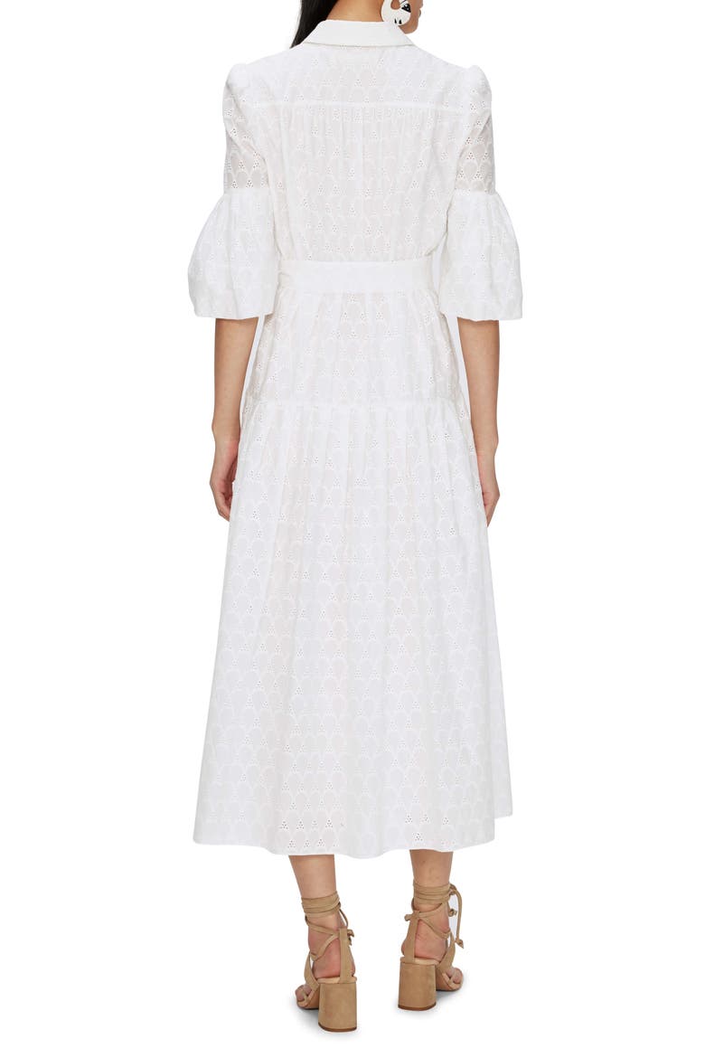 Aveena Eyelet Embroidered Cotton Shirtdress, Alternate, color, IVORY