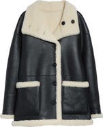 Stand Studio Heather Reversible Genuine Shearling Coat