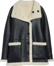 Stand Studio Heather Reversible Genuine Shearling Coat