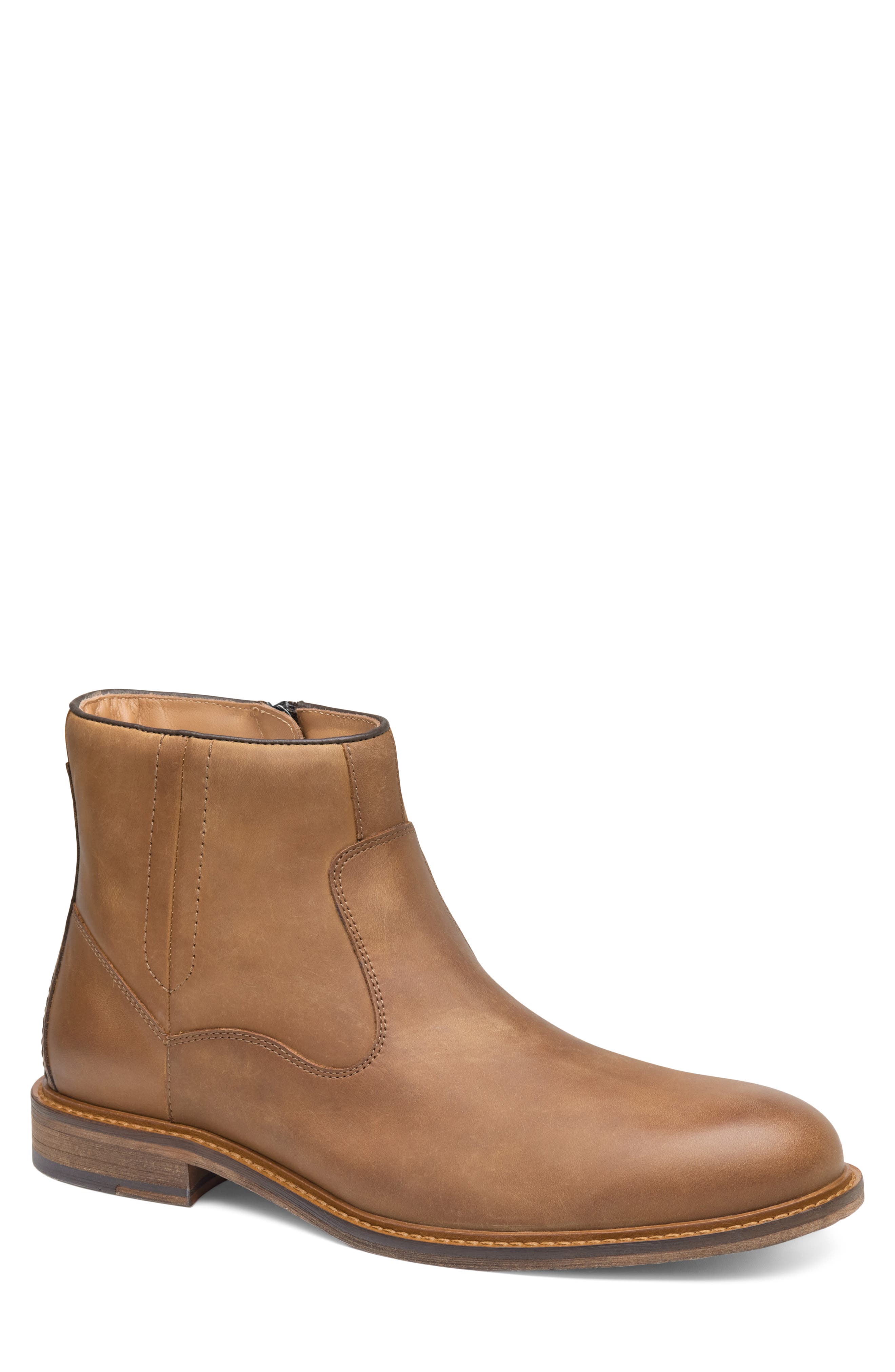 Ripley Inside-Zip Boot, Main, color, BROWN OILED FULL GRAIN