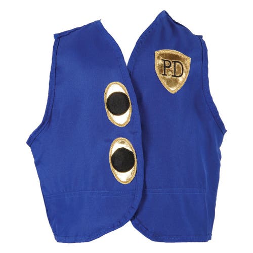Kaplan Early Learning Company Toddler Police Officer Vest & Hat In Blue