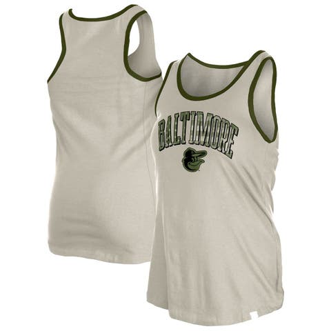 Women's New Era  Cream Baltimore Orioles Armed Forces Tank Top