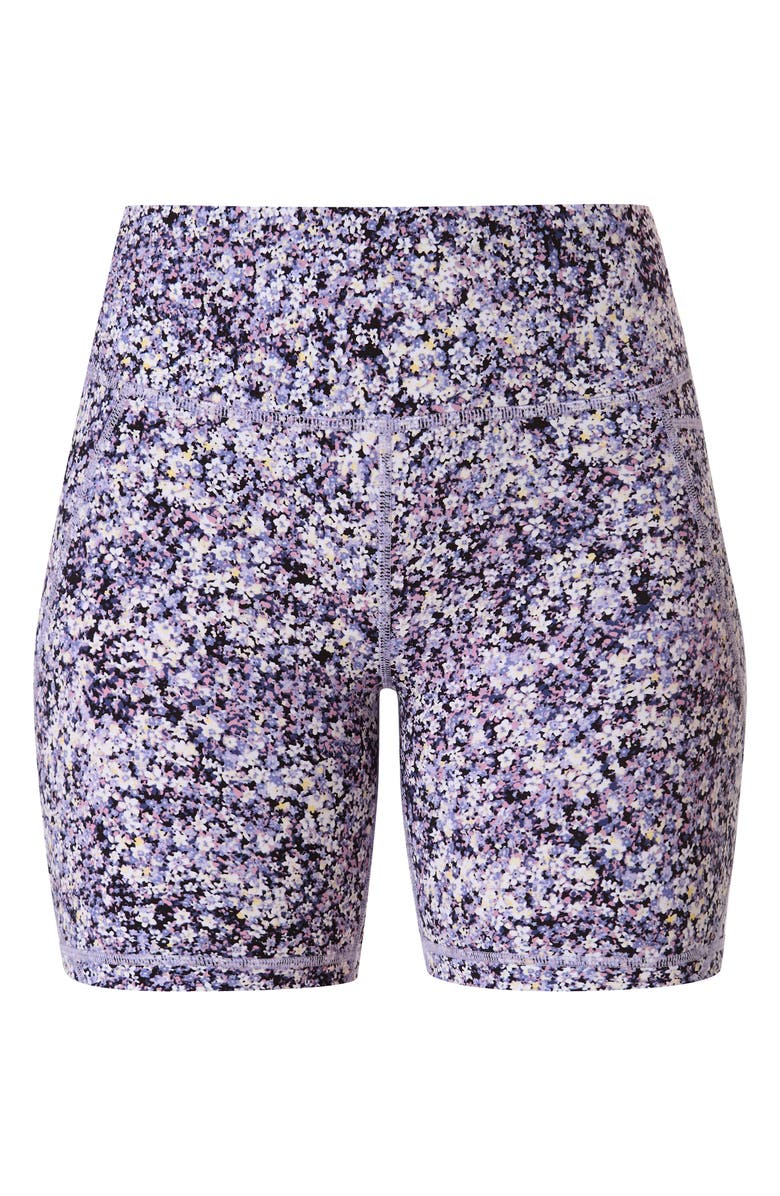 Sweaty Betty Power 6" Bike Shorts, Alternate, color, Purple Meadow Print