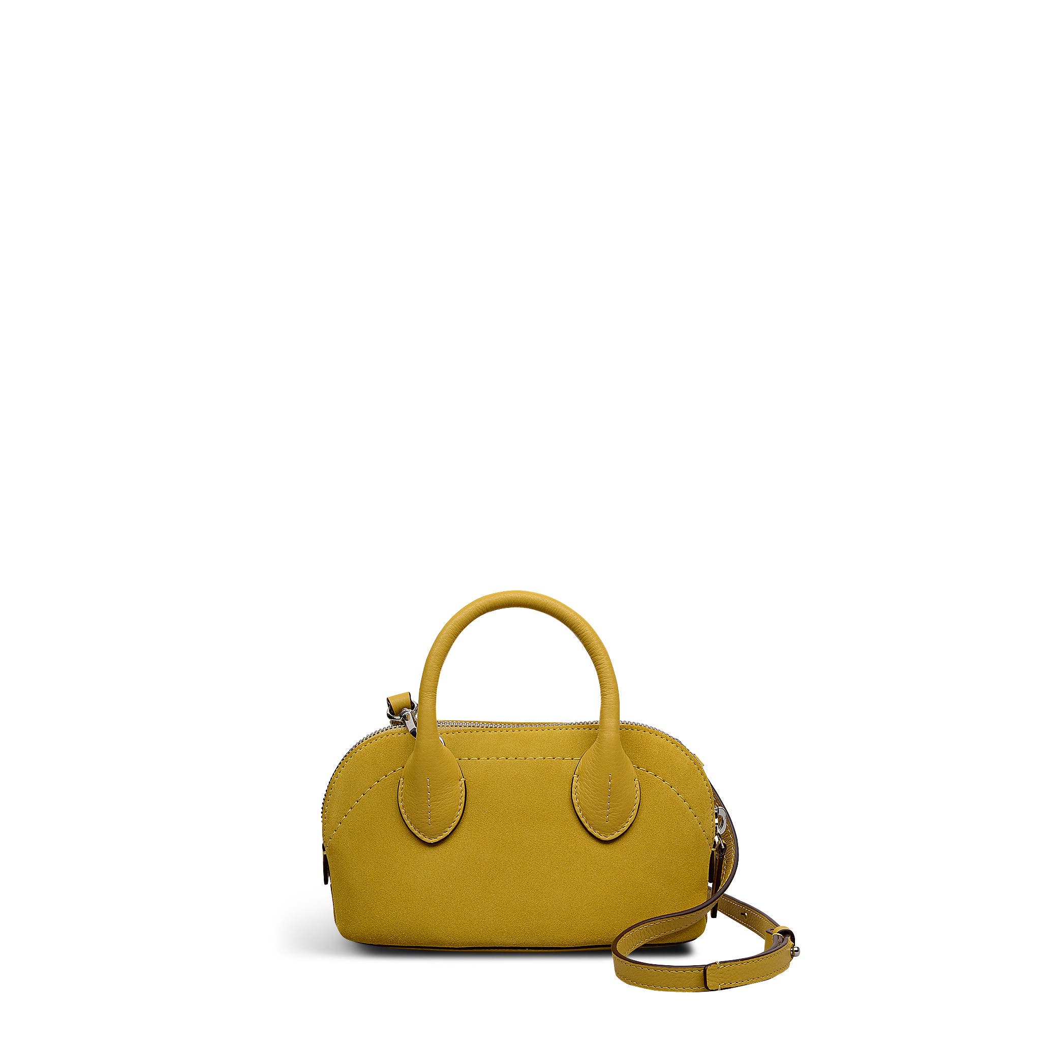 Radley The Muriel - Suede Micro Ziptop Satchel Bag, Alternate, color, Ochre