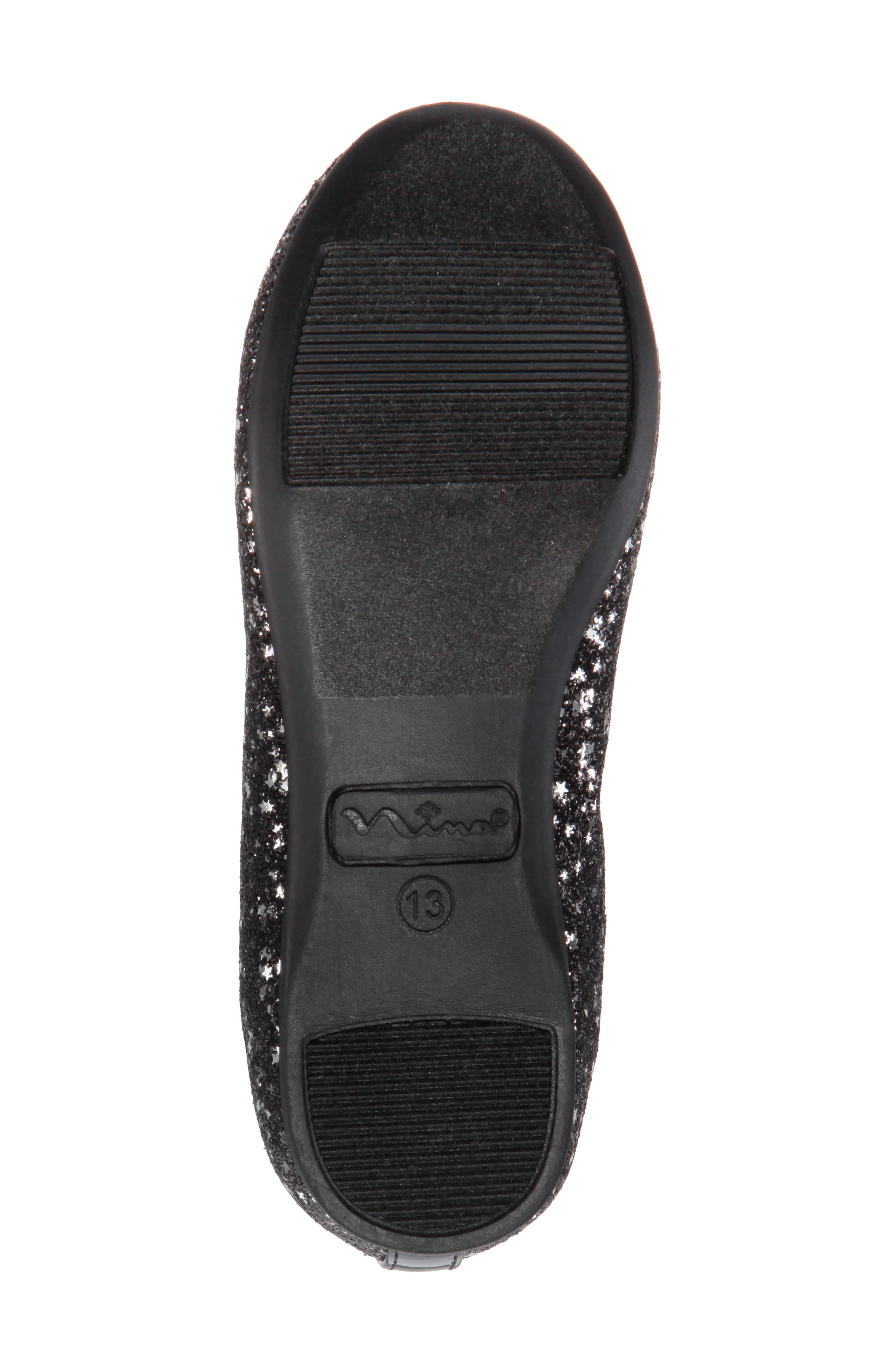 Nina Esther Ballet Flat, Alternate, color, Black Star Baby Glitter