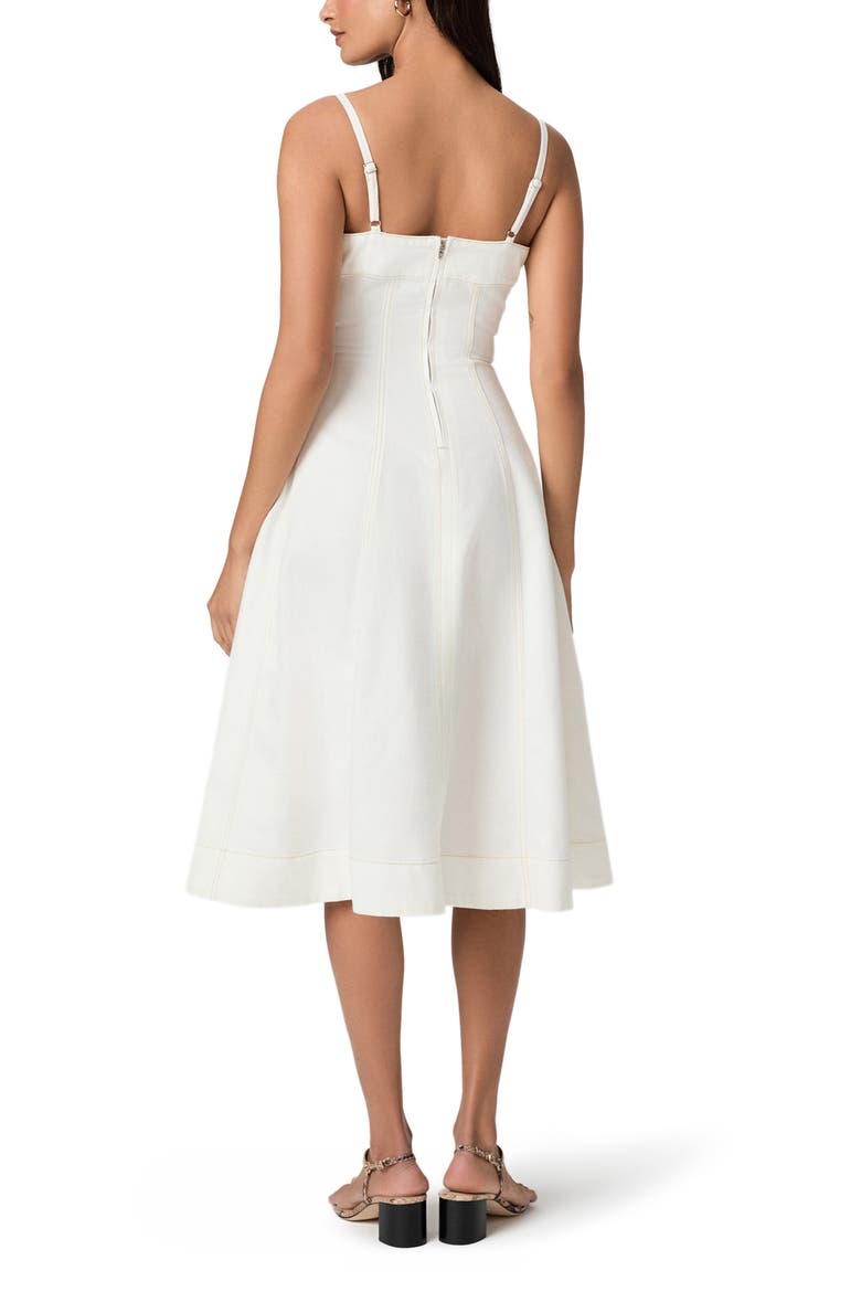 Pippa Sleeveless Denim Midi Dress, Alternate, color, TOASTED ECRU